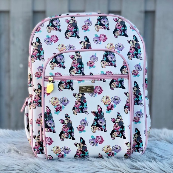 Betsey Johnson French Bulldog Full Size Backpack - Picture 1 of 12